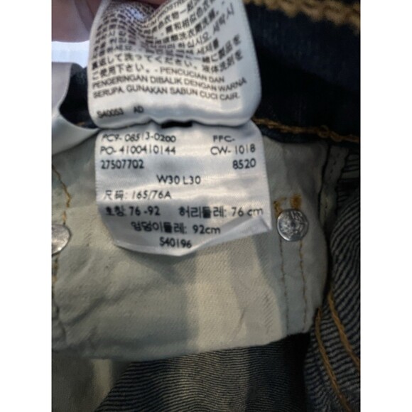 Levi Strauss 513 Jeans Slim Straight Men/Youth Slim Tag Size 30x30 - Picture 6 of 7